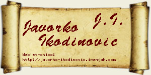 Javorko Ikodinović vizit kartica